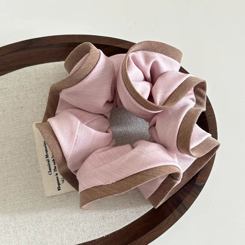 Scrunchies for Hair New Fashion Luxury Satin Silk Hair Loop Bud Shaped HairTies Hair Scrunch for Girls Headwear