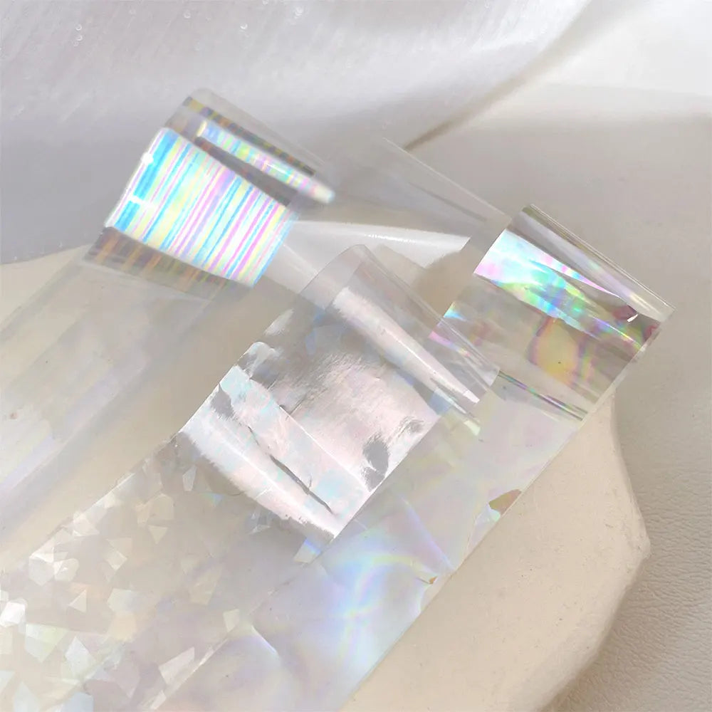 10Rolls Iridescent Mermaid Aurora Nail Transfer Paper 50x4cm Nail Art Foil Adhesive Nail art Decoration DIY Nail Supplies
