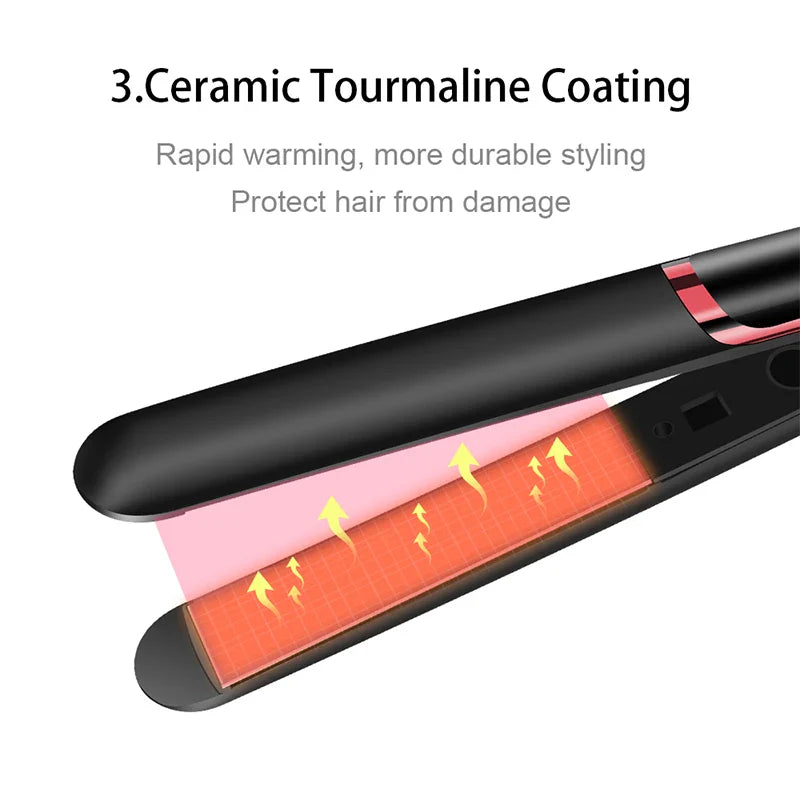 Professional Hair Straightener Ceramic Ionic Fast Heat-Up Hair Flat Iron Negative Ion Iron Lcd Display Hair Straightener