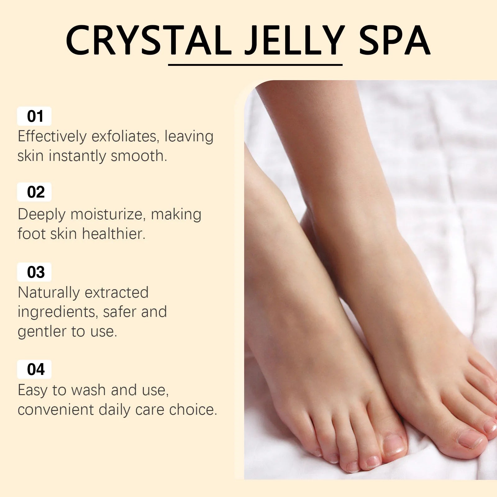 Crystal Jelly Spa Foot Soak Remove Dead Skin Soften Calluses Body Exfoliation Eliminate Fatigue Soothing Mud Scruber Skin Care