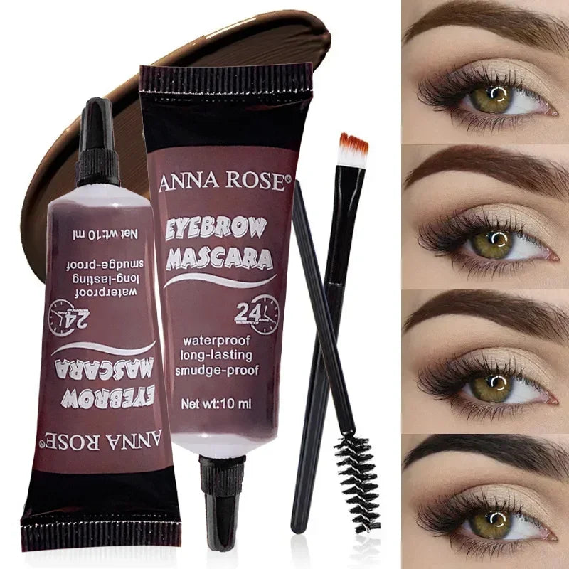Professional Eyebrow Enhancers Cream Women Natural Liquid Dyeing Eyebrow Set Brow Tattoo Pigments Lasting Waterproof Eyebrow Gel
