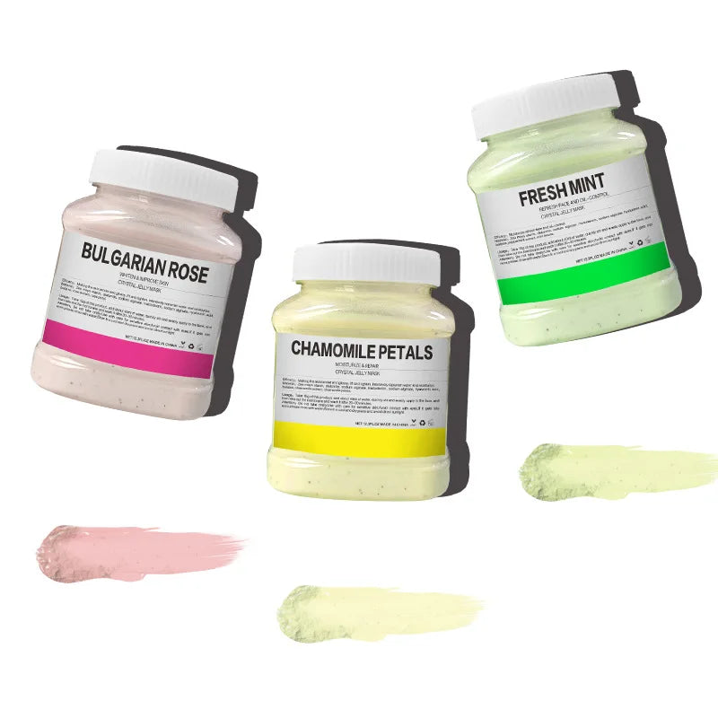 350g Hydrating 24K Gold Soft Mask Powder Rose Petal Crystal Jelly Mask Powder Skin Care
