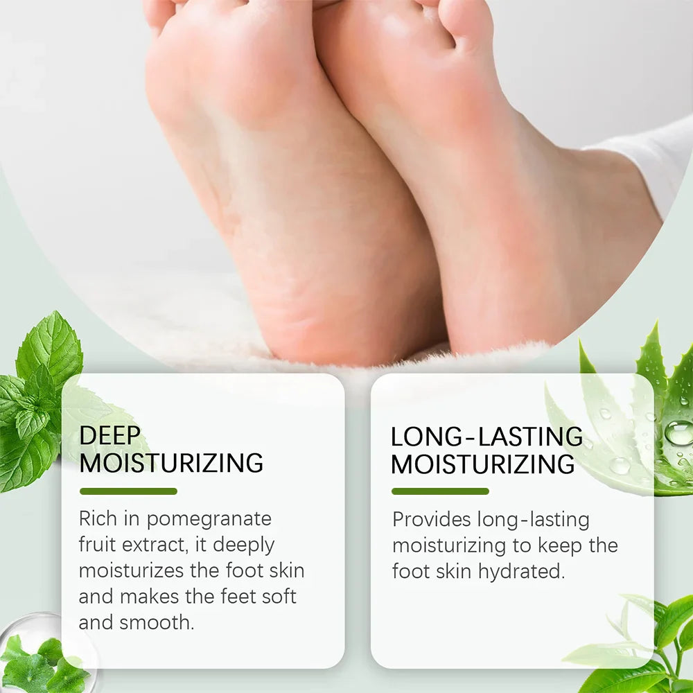 Tea Tree Oil Foot Cream Improves Skin Roughness Softens Cracked Feet Exfoliating Daily Foot Care Solution Lasting Moisturization
