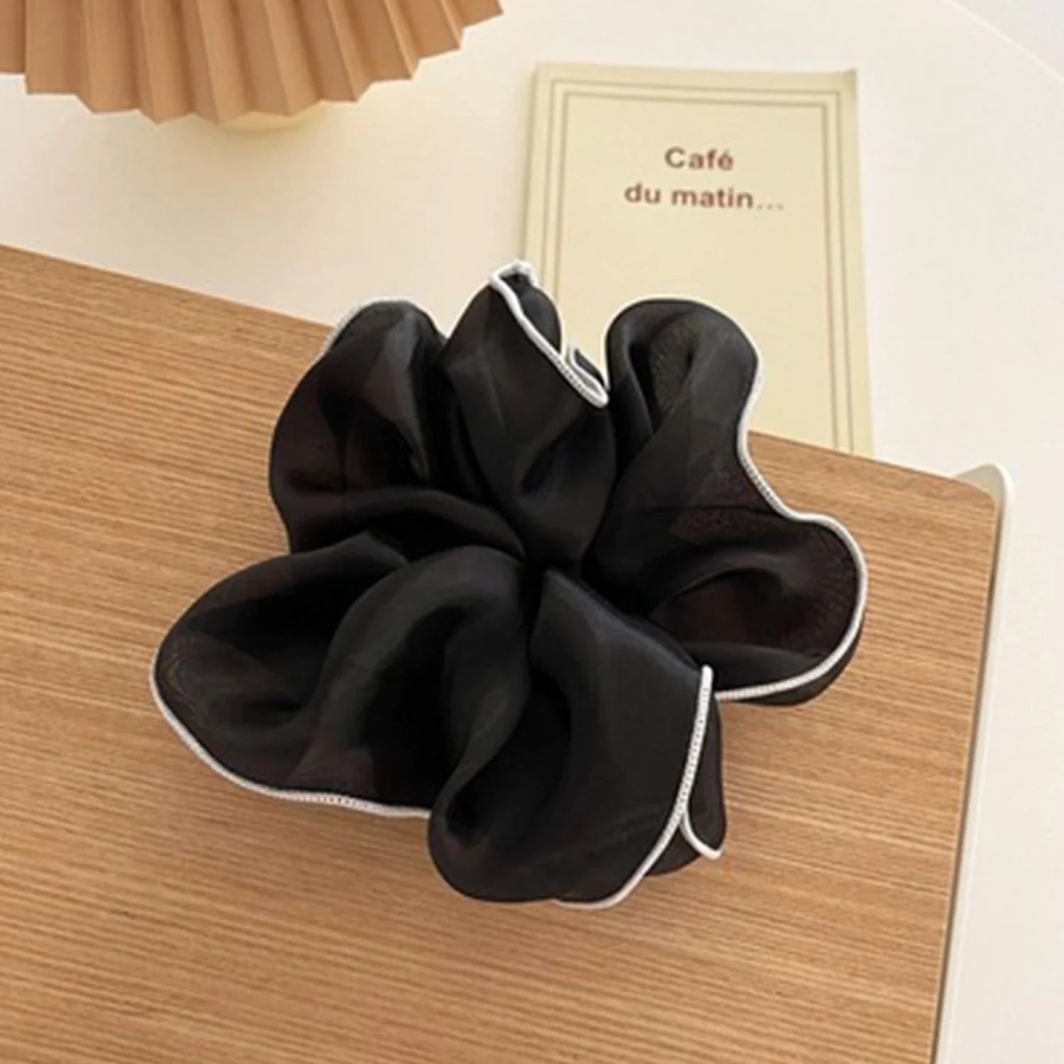 Korean Fashion Big Scrunchies For Girls Pink White Hairties For Bun Hairstyle Hair Bands Hair Accessories For Women Headwear