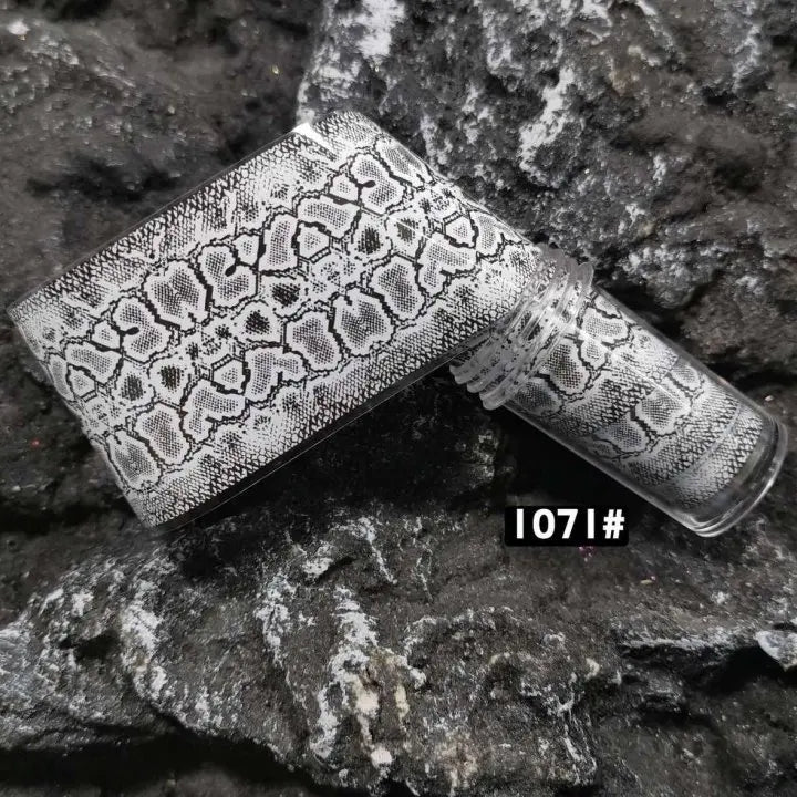 DIY Snake Pattern Nail Foils for Transfer Paper Sticker Ice Cube Sliders Adhesive Paper Wraps Gradient Nail Art Decorations