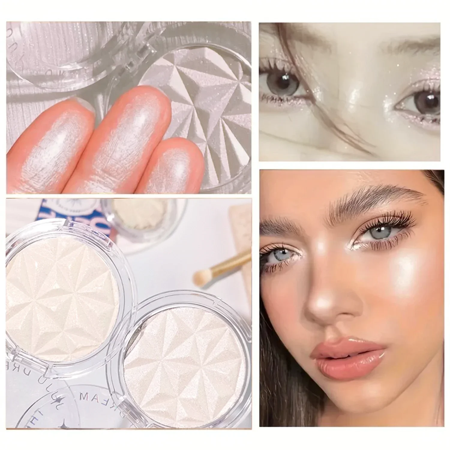 Shimmer Glow Highlighter – 2-Color Palette for Radiant Skin, Brighten & Contour, Festival & Party Makeup, Long-Lasting Shine