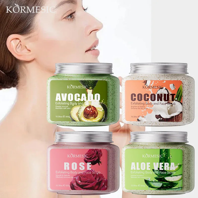 KORMESIC avocado body facial scrub Cream Lotion Moisturizing Deep Cleansing Gentle Tender Face Exfoliation Skin Care Product