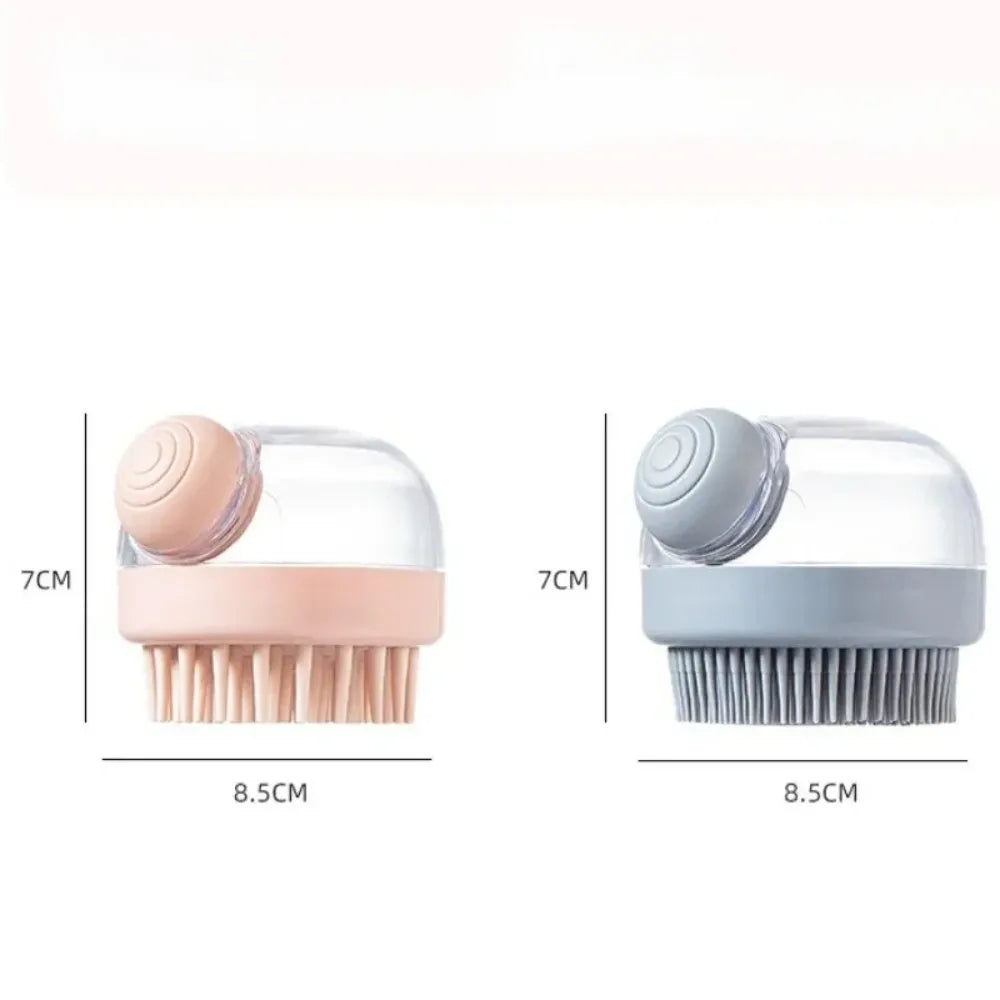 Shampoo Comb Brush Liquid-Infused Hair Brush Head Cleaning Massager Pet Bathing Scalp Massager Multi-functional Body Scrub Brush