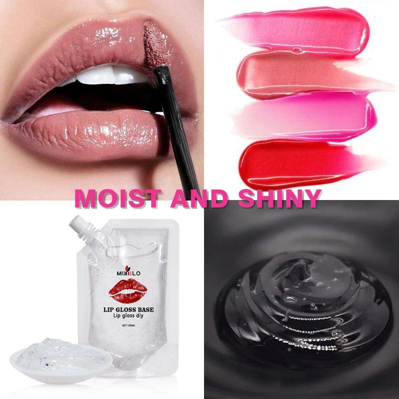DIY Lip Gloss Base, Shimmering Lip Oil, Color, Clear Moisturizing Lip Gloss, Brightening, Naturally Plumping, Lip Gloss/Lipstick