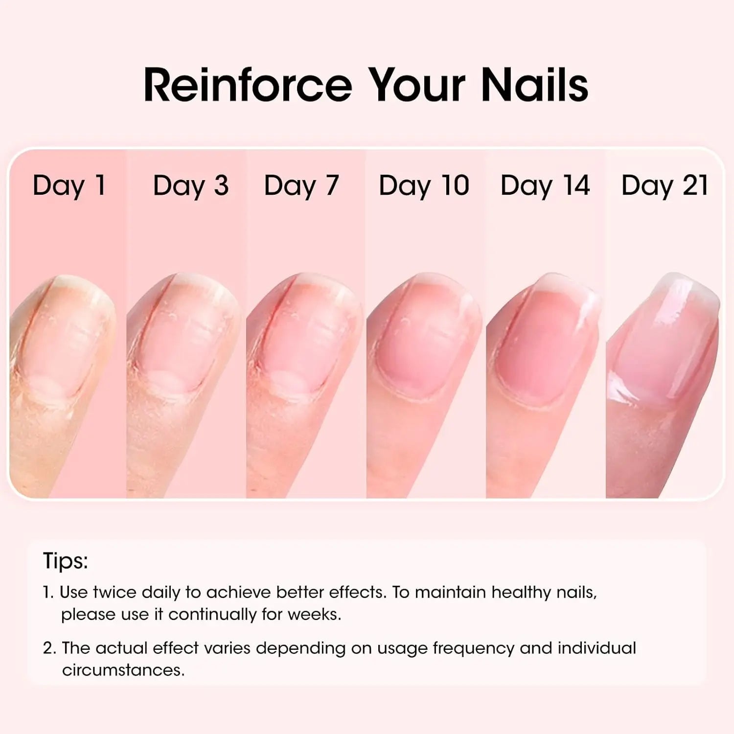 GELLEN 8 in 1 Nail Strengthener Hardener Serum 15ml Repair Weak Brittle Nails Fast Air Dry Cherry Blossom Scent Women Manicure