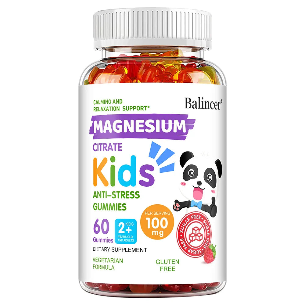 Magnesium Citrate Gummies - Calming, Anti-stress, Promote Healthy Sleep, Improve Memory, Concentration, Nutritional Supplement