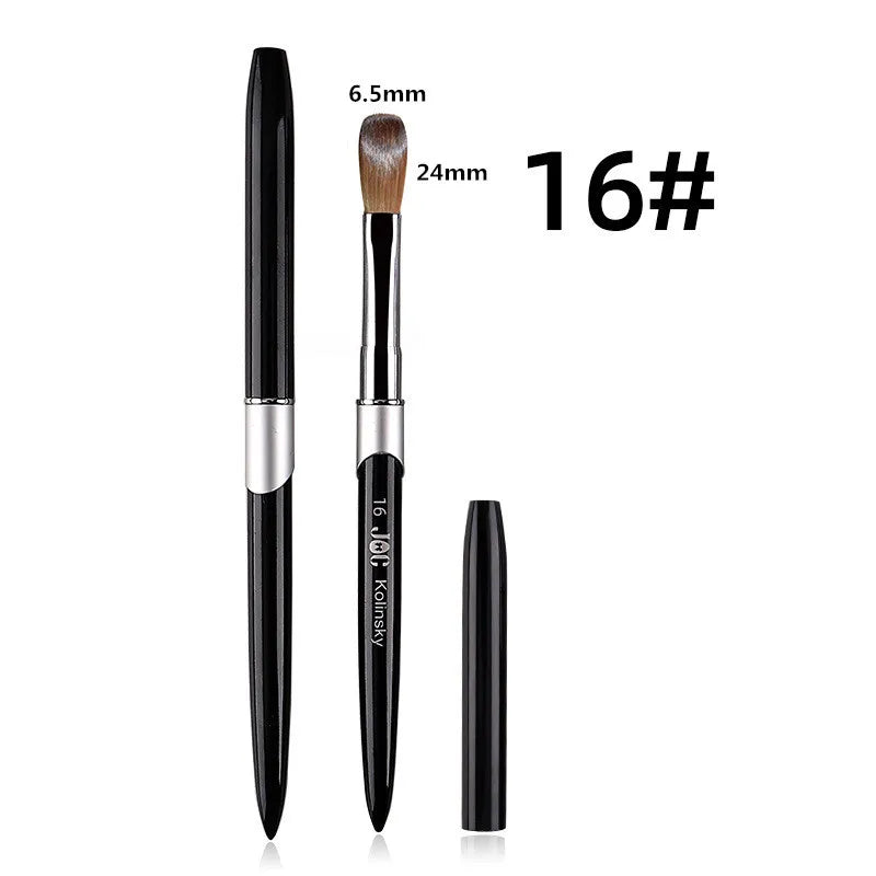 1PC Nail Acrylic Brush Kolinsky Sable Acrylic Brush UV Gel Carving Pen Brush Liquid Powder DIY Nail Drawing