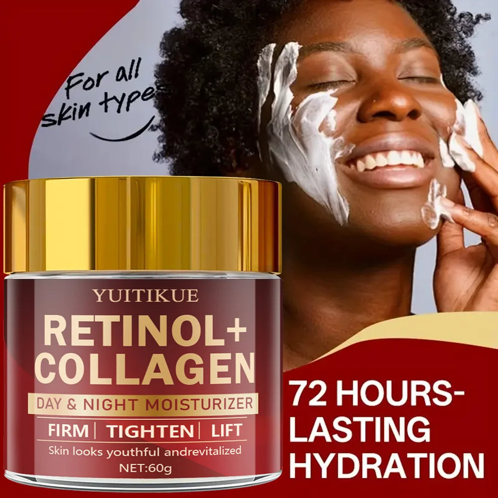 Retinol Collagen Cream - Day & Night Moisturizer, Firming & Lifting, Radiant Skin, All Skin Types