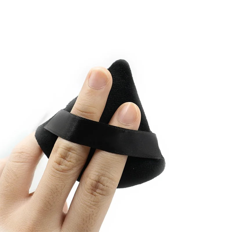 1/2/3/6Pcs Triangle Velvet Powder Puff Face Cosmetic Eye Beauty Makeup Tool Reusable Sponge Washable Mini Powder Puff Accessorie
