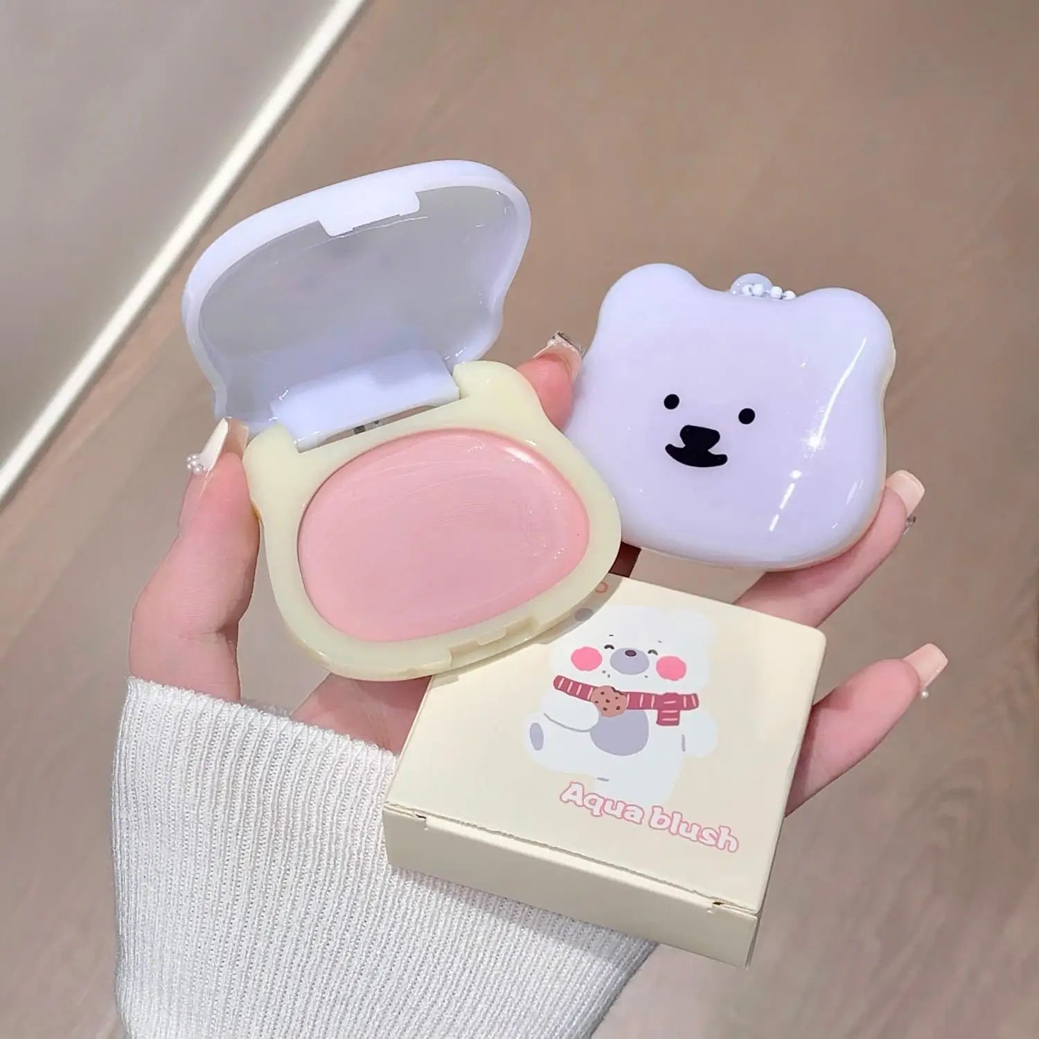 Watery Blush Cream SHAQINUO Moisturizing Jelly Glow Blush, Rouge Korean Makeup, Cream Texture, Low Saturation Brightening