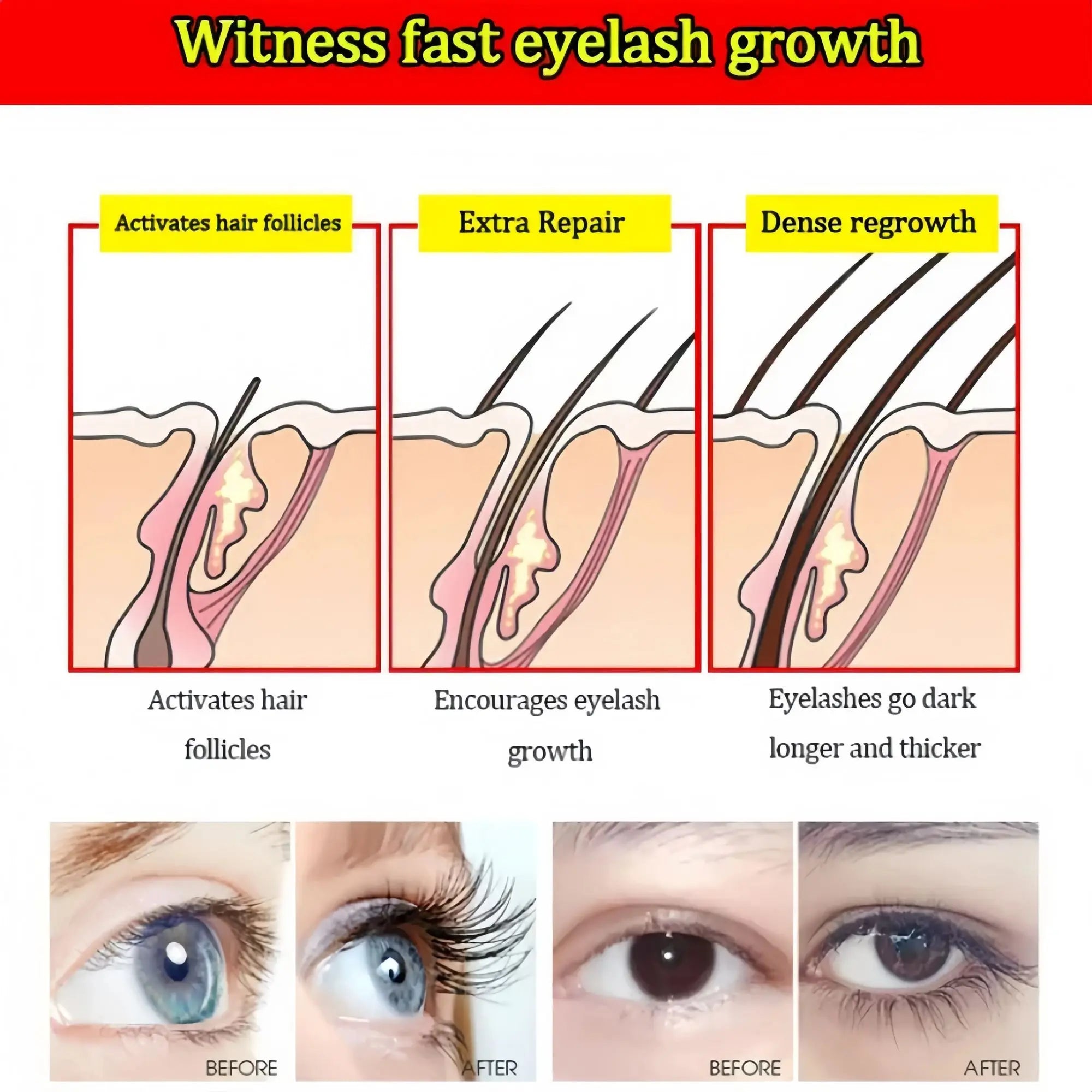 7 Days Fast Eyelash Growth Serum Eyelash Eyebrow Growth Strong Makeup Extension Treatment Eyelash Growth Thicken Care Products