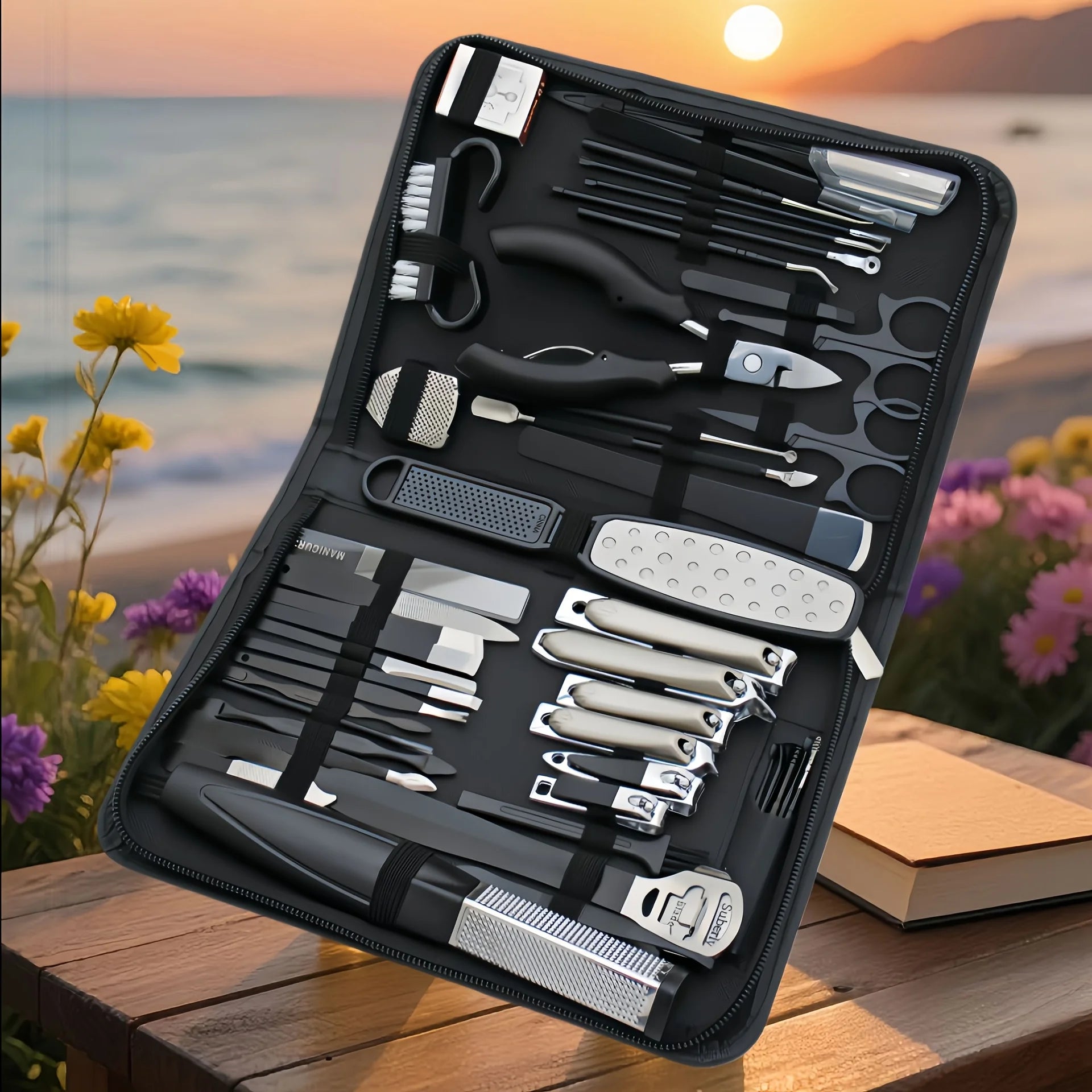 9/48pcs Stainless Steel Nail Clippers Professional Nail Care Kit Full Set of Nail Trimming Tools Manicure Tools Pedicure Tools