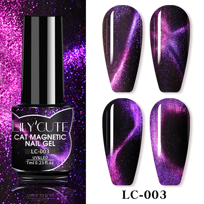 LILYCUTE Thermal Nail Gel Polish 3 Layers Temperature Shiny Color Changing Series Semi Permanent Soak Off UV Nail Gels Polish