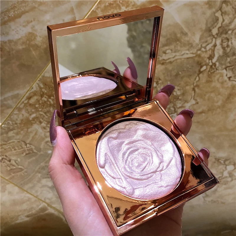 Guicami Highlighter Facial Bronzer Palette Makeup 3D Face Contour Shimmer Powder Illuminator Highlight Cosmetic Concealer