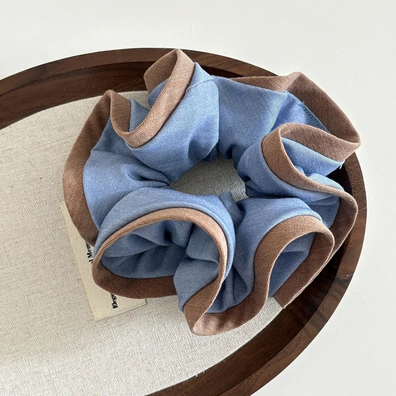 Scrunchies for Hair New Fashion Luxury Satin Silk Hair Loop Bud Shaped HairTies Hair Scrunch for Girls Headwear