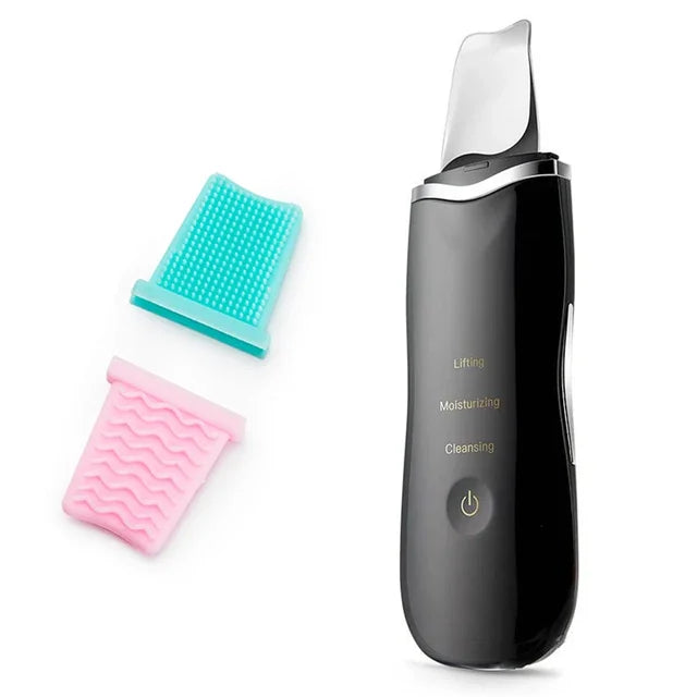 Ultrasonic Skin Scrubber Ance Pore Cleaner Peeling Blackhead Remover Deep Face Cleaning Ultrasonic Ion Facial Shovel Cleanser