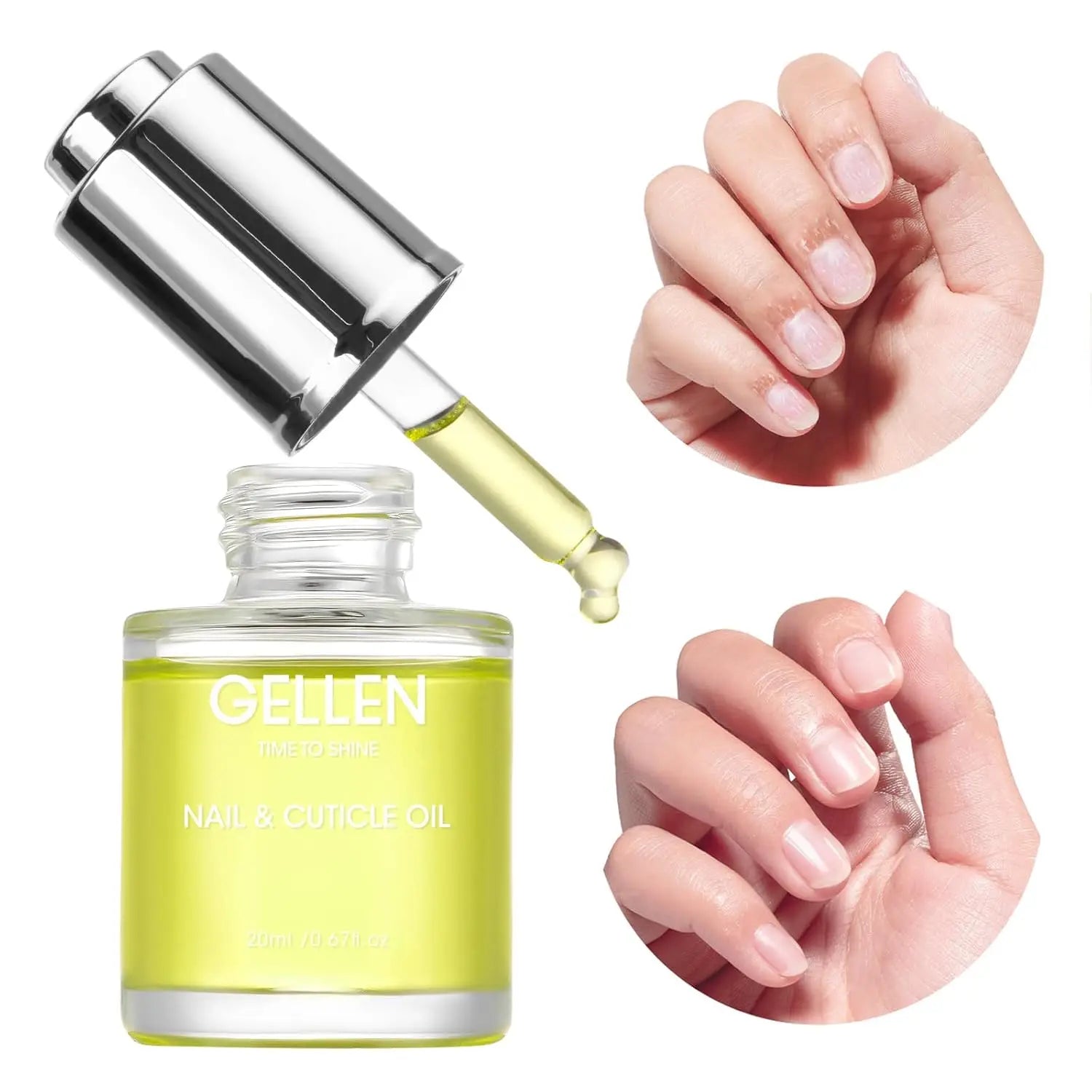Keratin Vitamin E Nail Strengthening Serum Organic Cuticle Moisturizing Oil for Dry Fragile Nails Hydrating Manicure Supplies