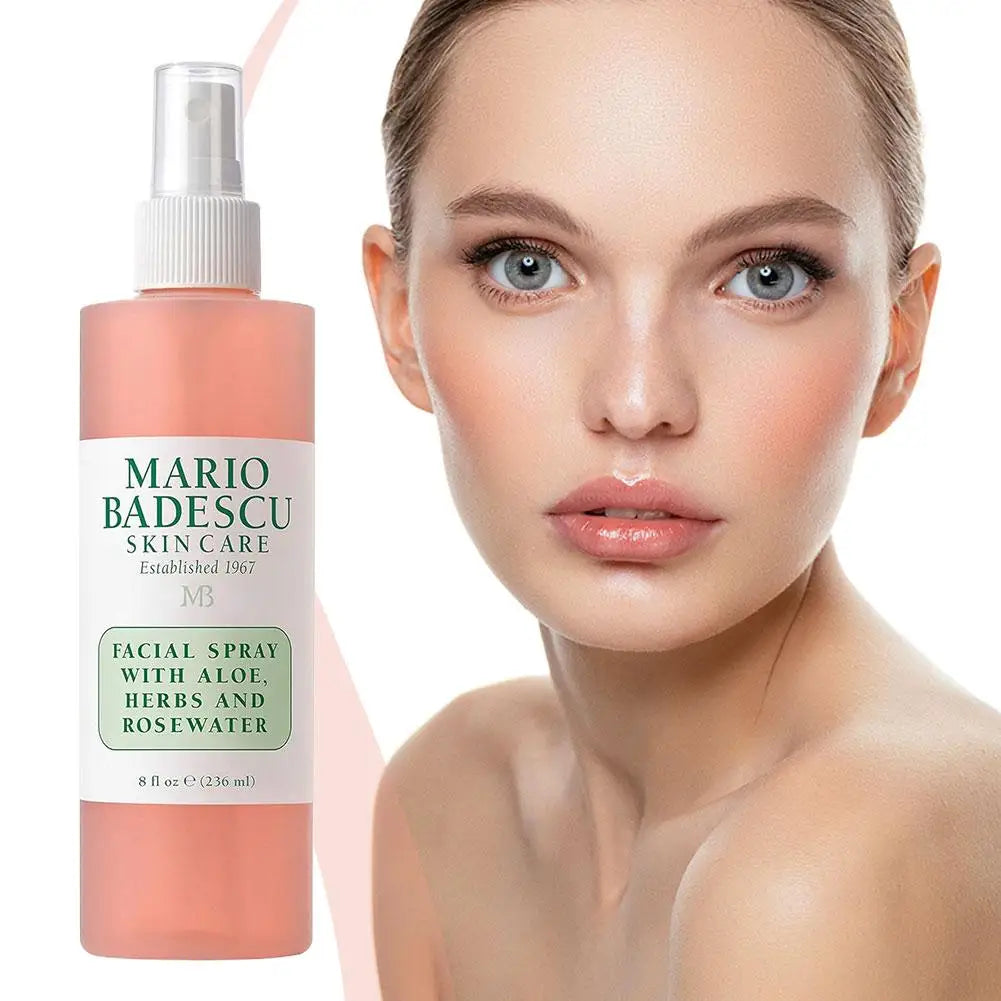 Mario Badescu Rose Toner Spray with Vitamin C - Improve Dryness Hydrating Oil Control Lighten Melasma Pigmentation Skincare