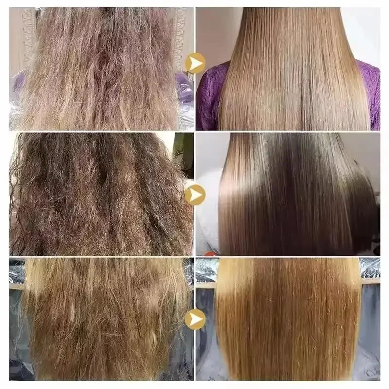 Rice Magical Keratin Hair Mask 5 Seconds Repair Damaged Frizzy Hairs Soft Smooth Shiny Moisturizing Nourish Hair Root Care