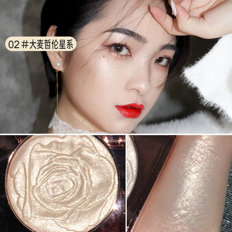 Guicami Highlighter Facial Bronzer Palette Makeup 3D Face Contour Shimmer Powder Illuminator Highlight Cosmetic Concealer