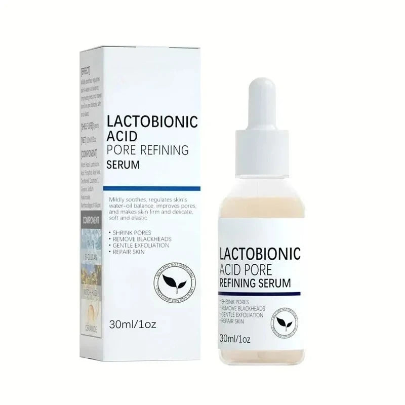 Lactobionic Acid Shrink Pores Facial Serum Fade Fine Lines Firming Nourish Essence Face Serum Moisturizing Brightning Skin Care