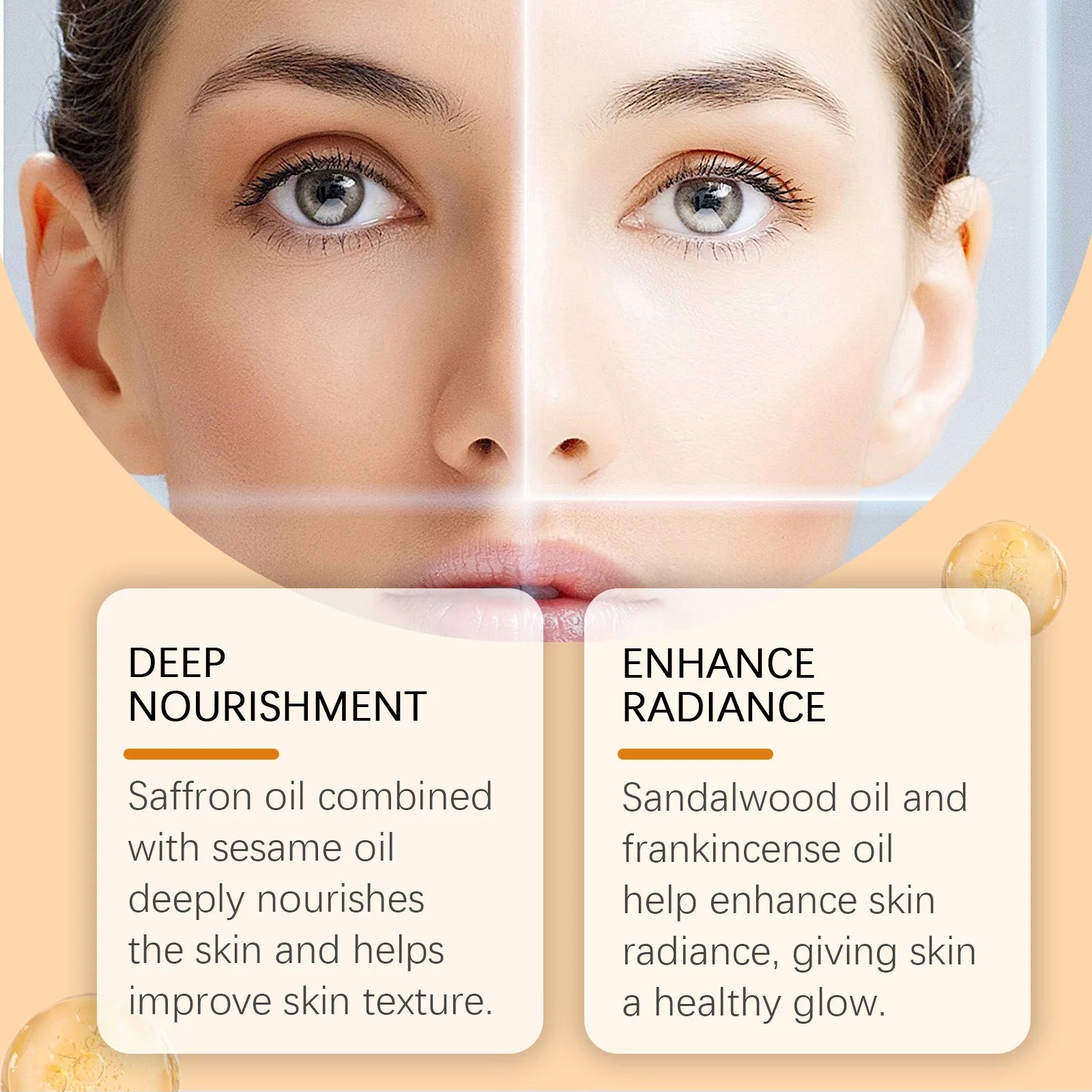 Gentle moisturizing anti-aging saffron facial serum