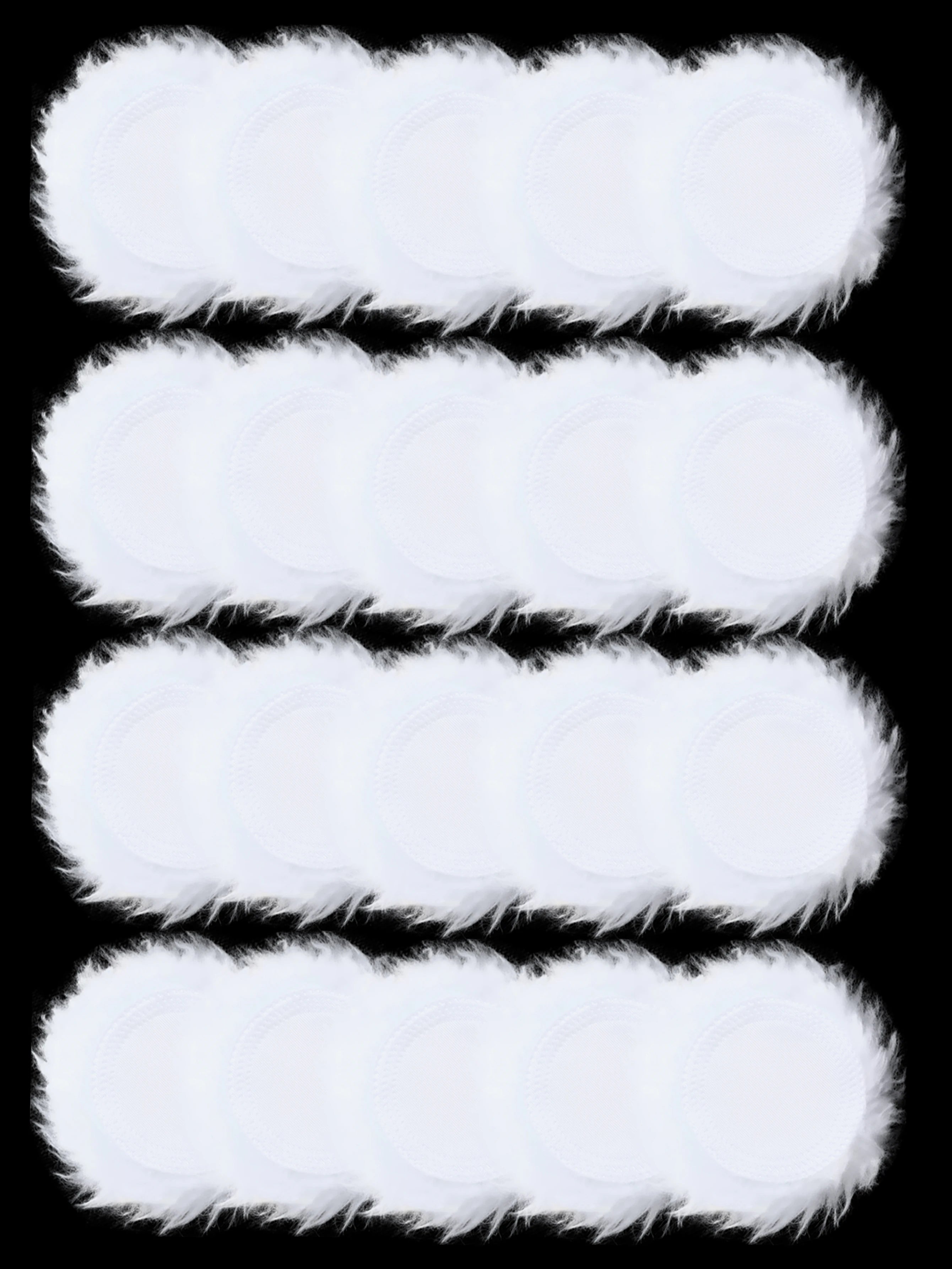 2-5-10-20Pcs Portable and Practical High-Grade White Round Powder Puff for Base and Fixing Makeup