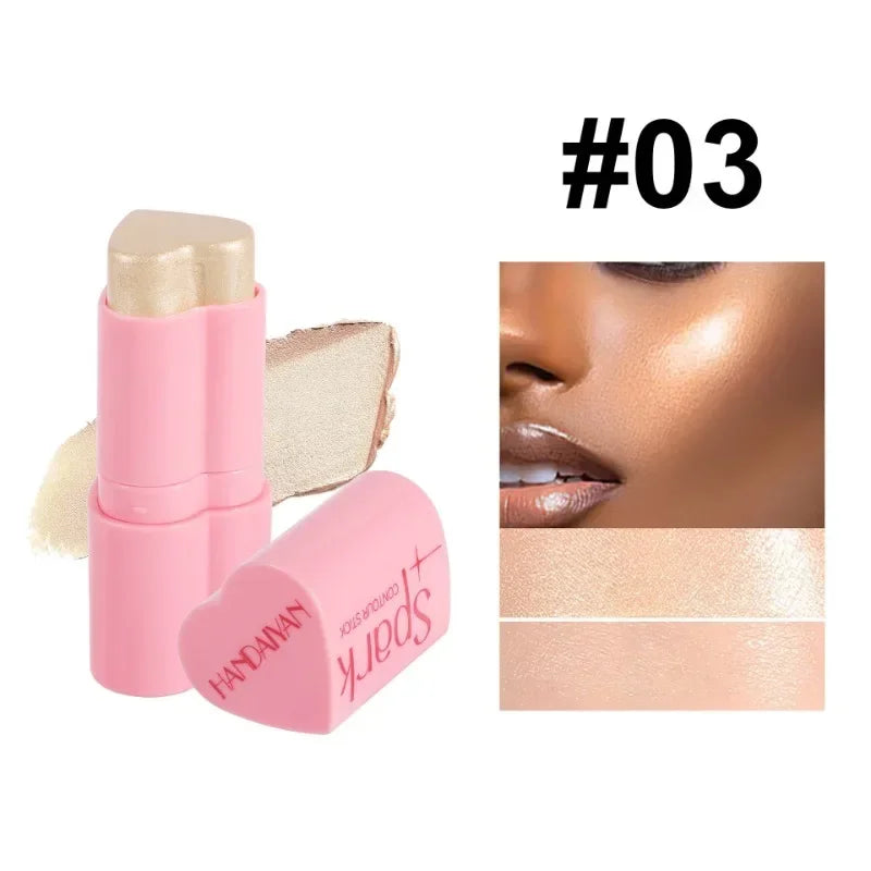 Functional Blush Stick Waterproof Easy Color Face Rouge Blusher Cream Lasting High Color Rendering Brightening Skin Tone Make Up