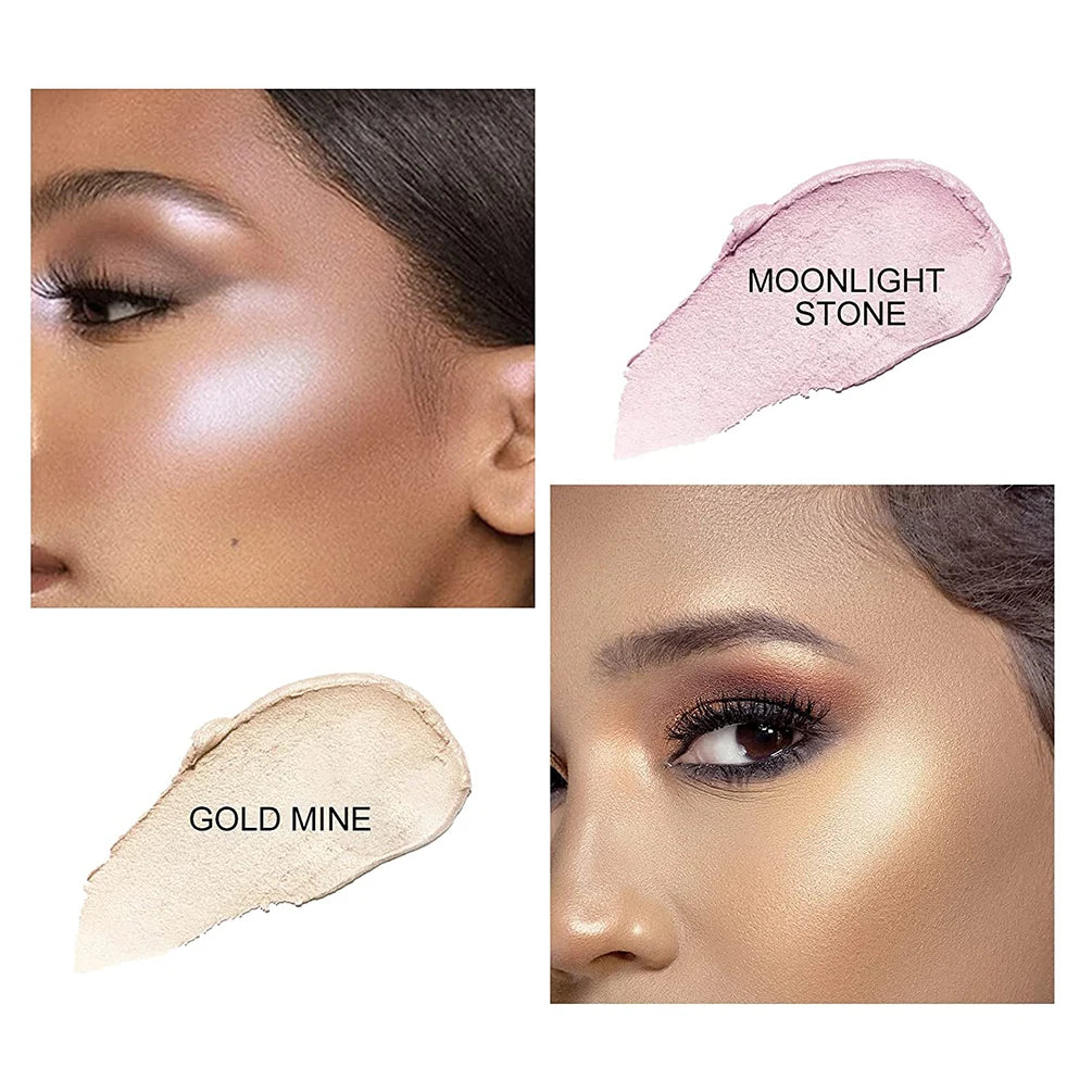 2 Colors Highlight For Face Cosmetic Face Brighten Highlighter Stick Face Contour Bronzer Shimmer Illuminator Stick Makeup Tools