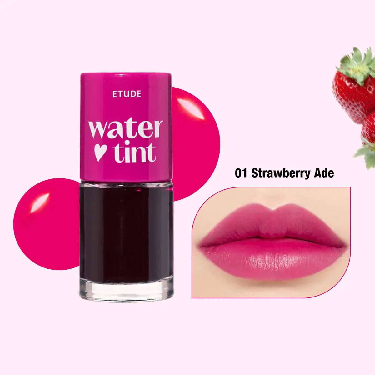 ETUDE Dear Darling Water Tint,Non-Sticky & Breathable,Watercolor-Like Sheer Finish,Brightening Lip Tint,K-Beauty,Korean Makeup