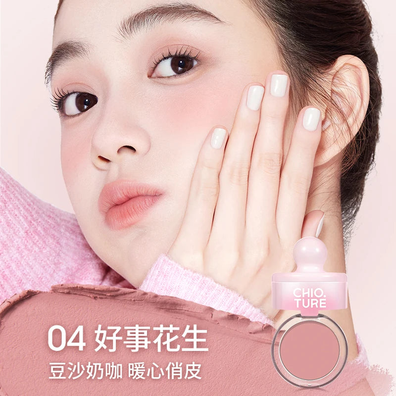 CHIO TURE Blush Makeup Blusher Cream Highlighter Contour Cute Long Lasting Vegan Makeup Korean