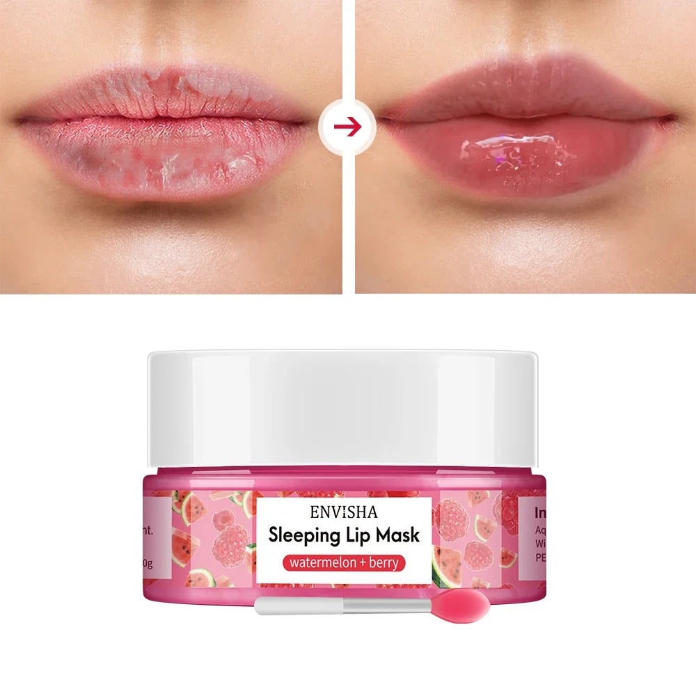 Lip Mask Sleeping Maintenance Moisturizing Fade Lines Nourishing Balm Skin Care Beauty Health Exfoliating Anti Drying Watermelon