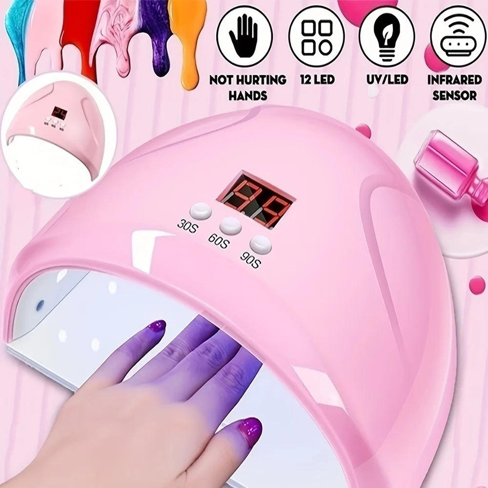 LULAA LED Light Nail Lamp Portable Gel Polish Drying Lamps UV Curing Flashlight Machine Pin Cure for Professional Nails Dryer