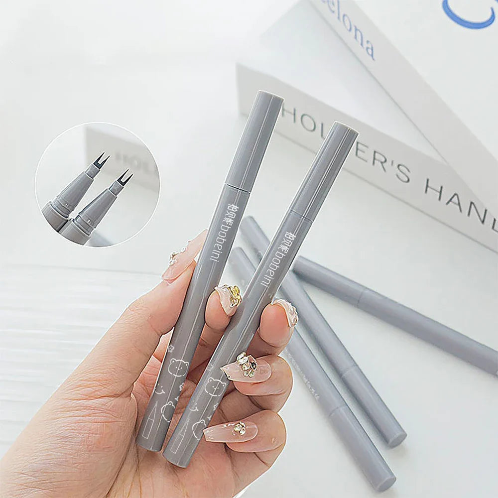 Double-claw eyeliner extremely thin two-claw lower eyelashes eyeliner liquid pen is waterproof, non-smudge and sweat-proof