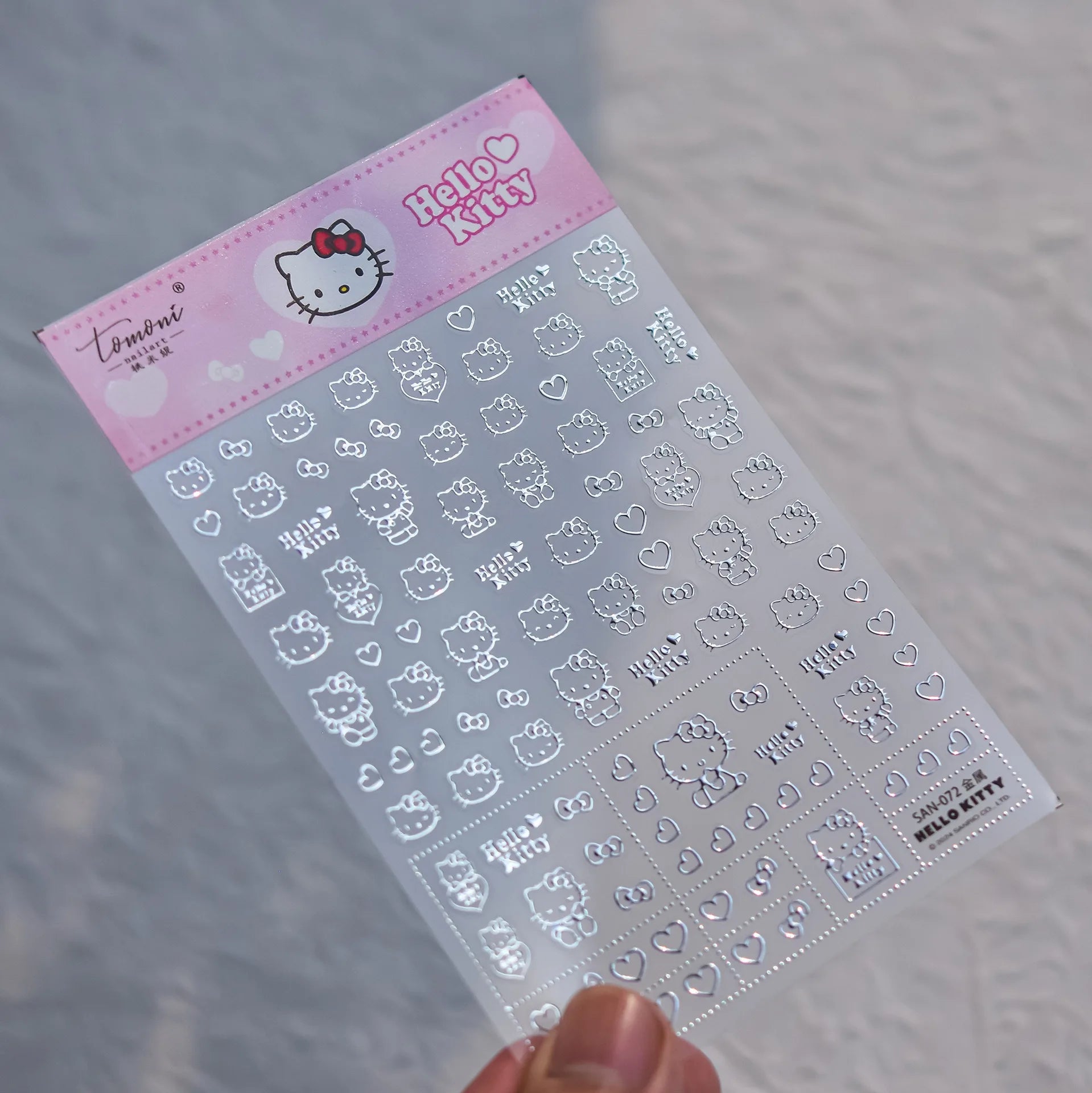 1PCS New Color Laser Hello Kitty Cartoon 5D Nail Stickers Sanrio Cinnamoroll Pochacco Nail Art Supplies DIY Nail Art Stickers