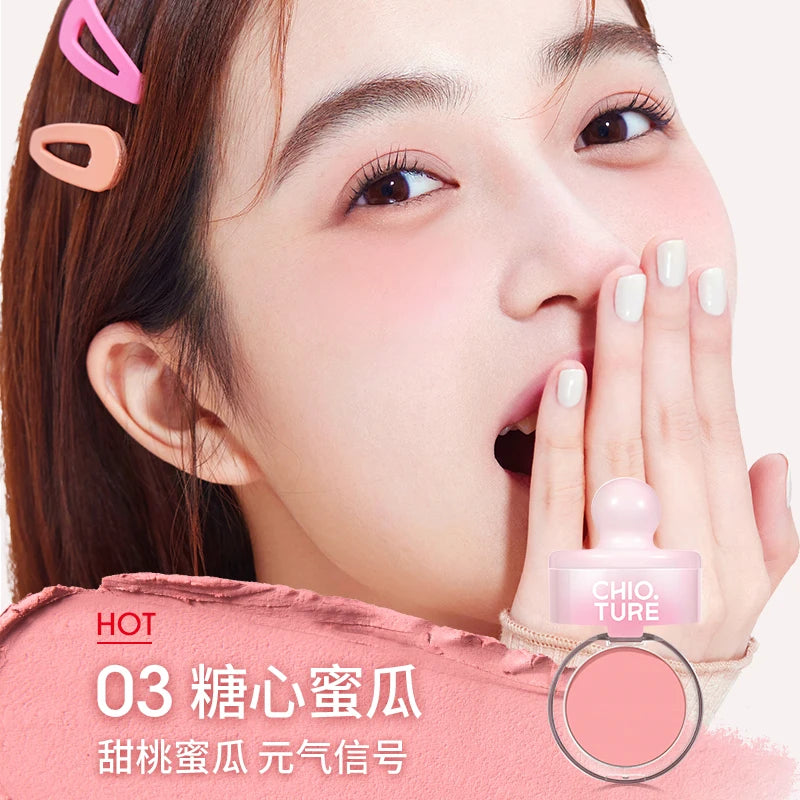 CHIO TURE Blush Makeup Blusher Cream Highlighter Contour Cute Long Lasting Vegan Makeup Korean
