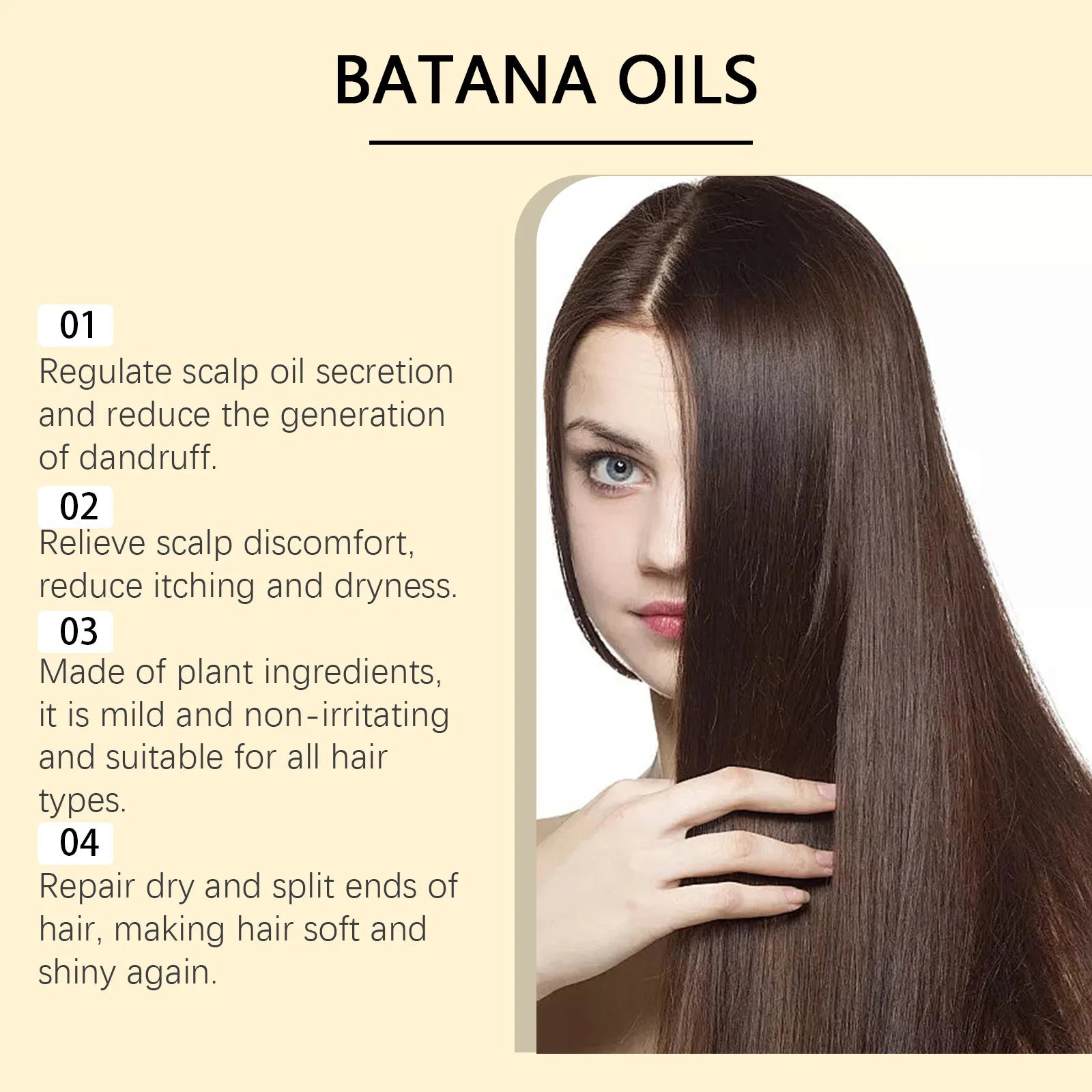 Batana Hair Oil Rosemary Hair Growth Nourishes Hair Follicle Strengthens Roots Anti Loss Repair Dry Hair Regrowth Scalp Care Oil