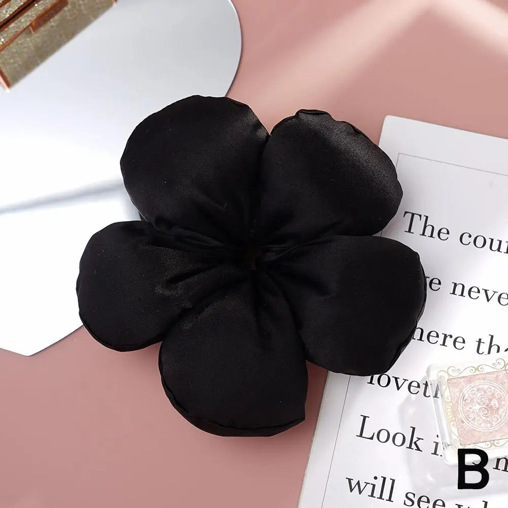 Korean Creative Exaggerated Flower Scrunchie Headdress Women Girl Trendy Design Elastic Hair Band Vacation Hair Accessories
