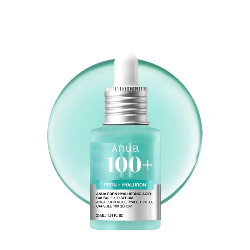 Anua PDRN Hyaluronic Acid 100 Capsules Serum, Revitalizing Face Serum, Hyaluronic Acid, Moisturizing, Korean Skincare