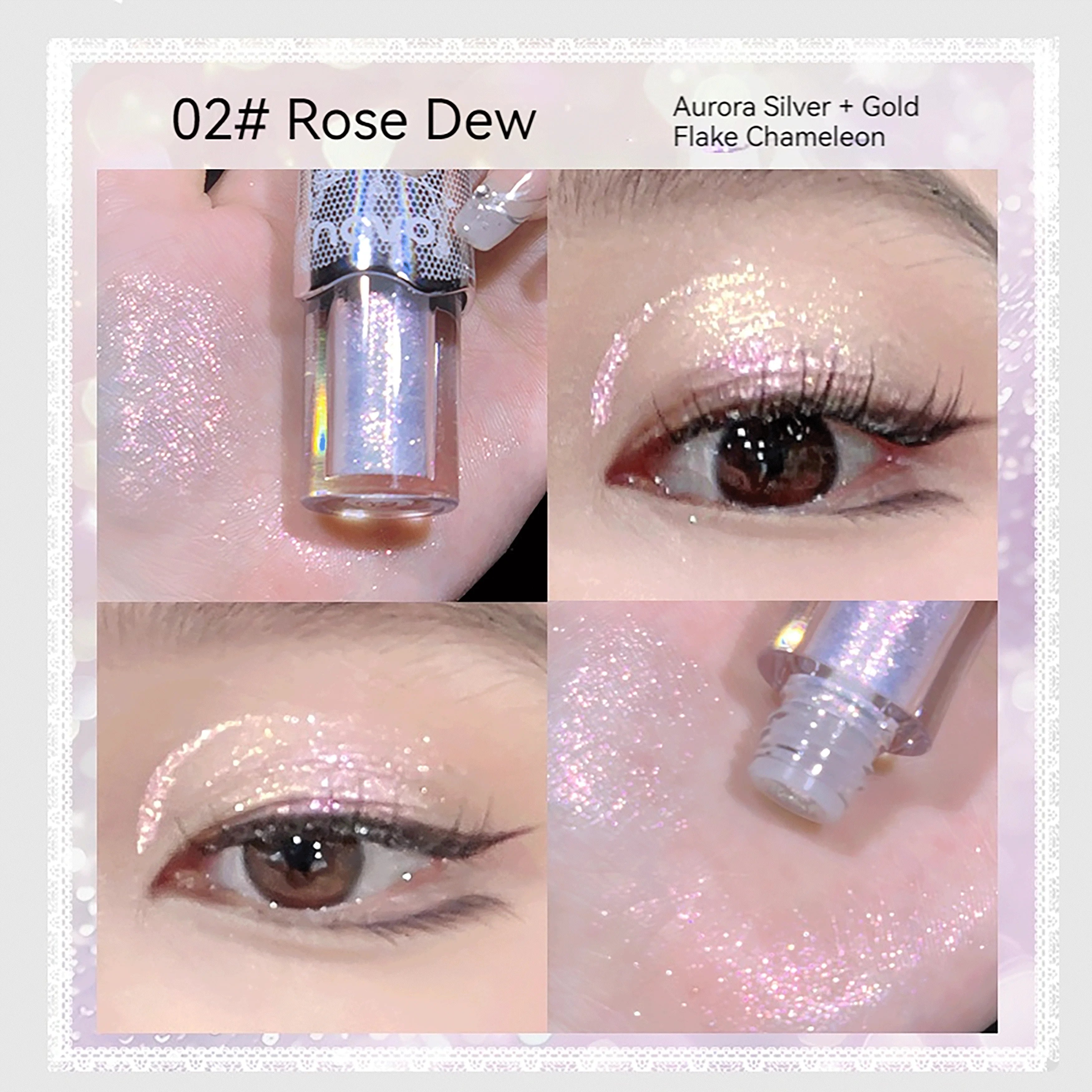NOVO Fine Shimmer Liquid Highlighter, suitable for everyday wear, parties, Christmas and New Year celebrations.