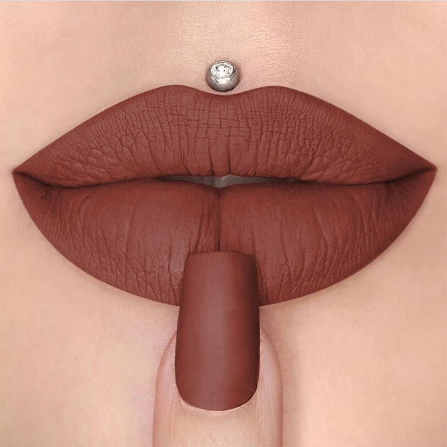 1PC 15 Colors Nude Velet Matte Lipstick Pen Waterproof Long Lasting Red Pink Lip Liner Pen Korean Makeup Lip Tint Lip Glaze