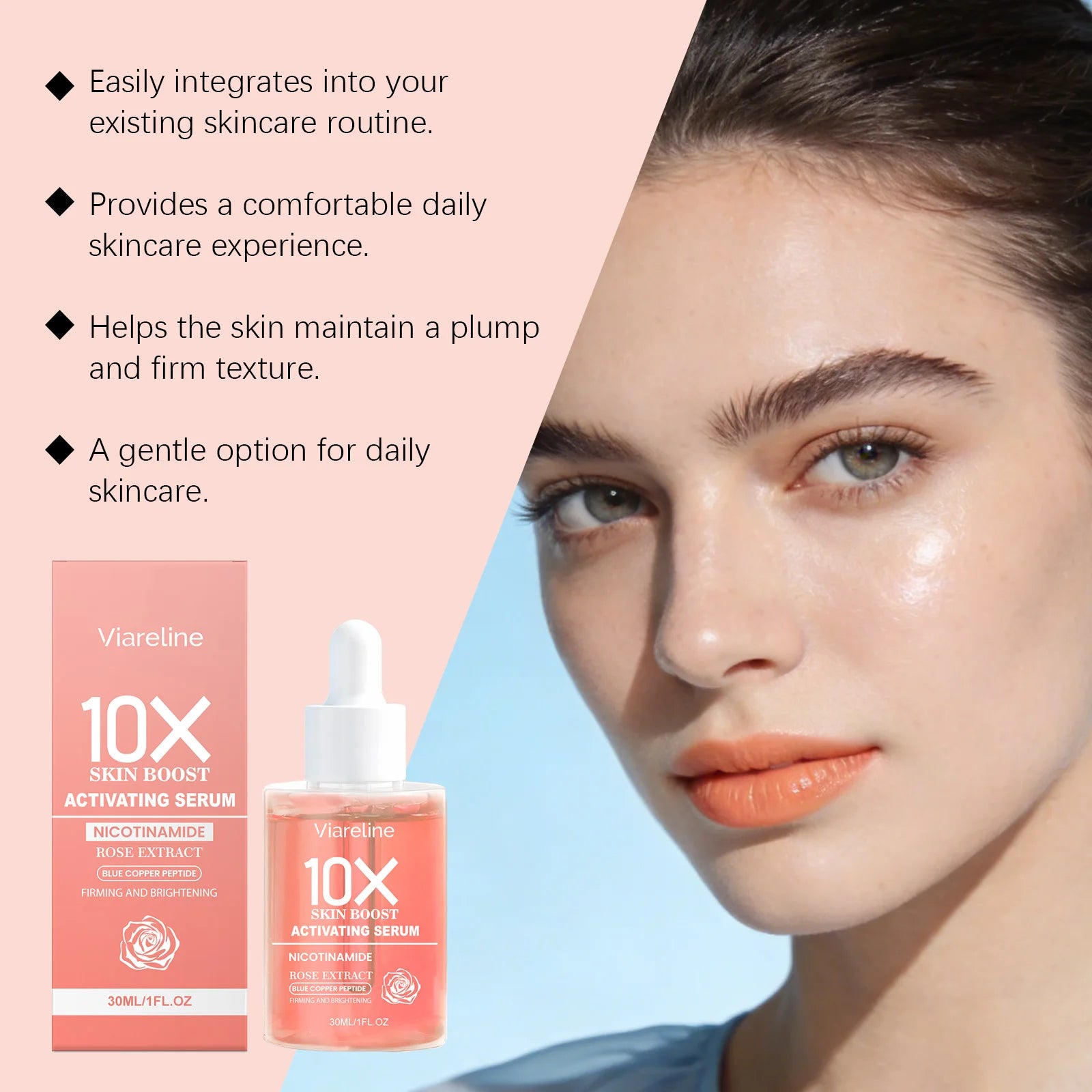 Rose Revitalizing Face Serum Dark Spot Care Even Brightening Skin Tone Reduce Sensitivity Hydrating Nourish Facial Essence Drop
