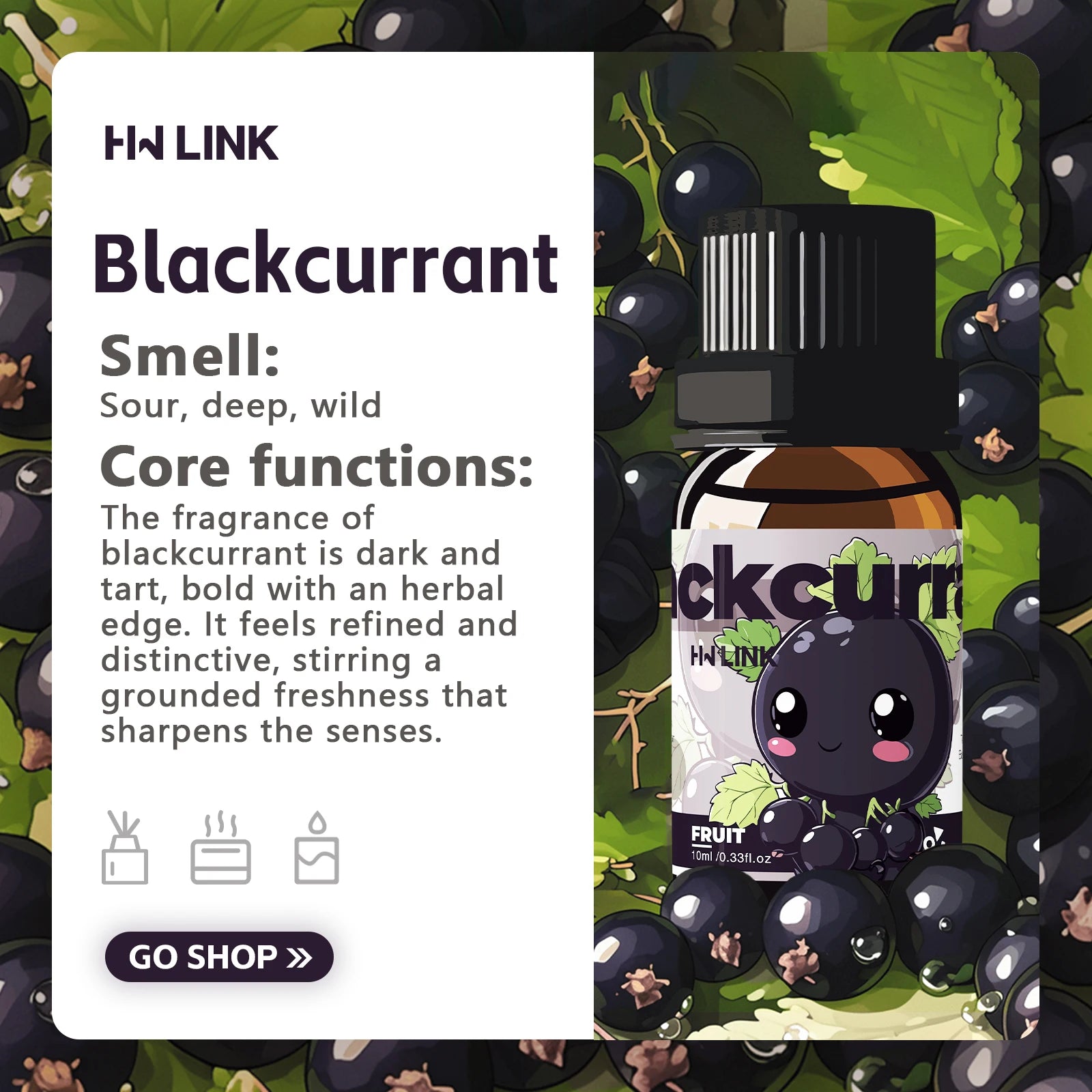 10ml Blackcurrant Essential Oils Perfumes Fragrance Oils For Aromatherapy Diffusers Home Yoga Skin Care