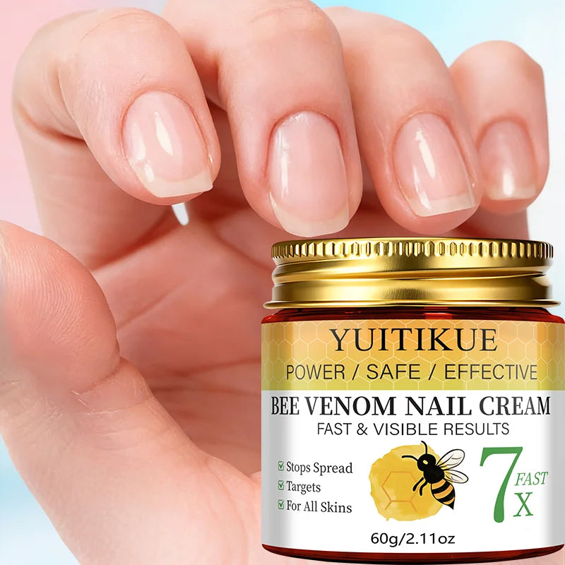 YUITIKUE Bee Venom Nail Care Cream - Max Strength Protection, Smooths & Hardens Nails, Safe & Effective Formula 60g