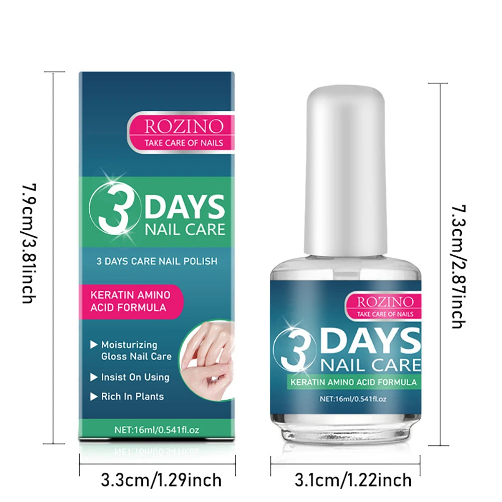 3 Day Growth Nail Treatments Strengthener With Amino Acid Formulas Strengthens Moisturizes Nail Care Serum For All Nail Types